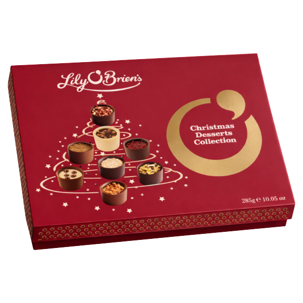 Lily O Briens 4 Choc Desserts Collection 50g pack shot