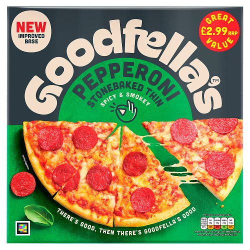 Goodfellas Thin Crust Pepperoni Pizza 332g PM £2.99 pack shot