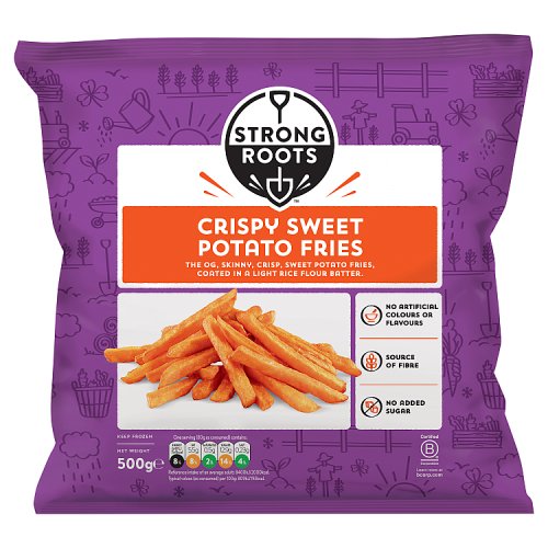 Strong Roots Sweet Potato Fries 500g pack shot
