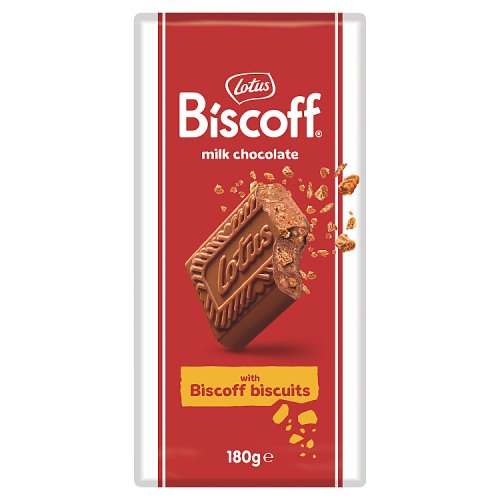 Lotus Biscoff Milk Chocolate Tablet & Biscoff Crumbs180g pack shot