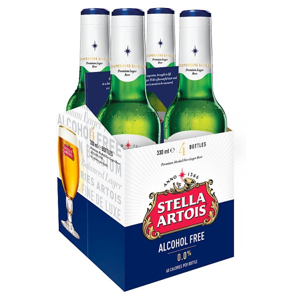 Stella Artois Alcohol Free 4pk (4 x 330ml) pack shot