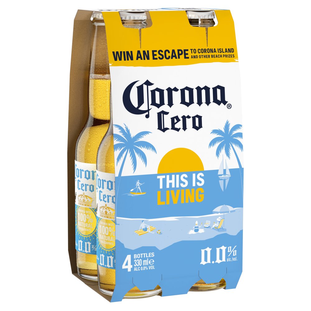 Corona Cero - 0% 4pk (4 x 330ml) pack shot