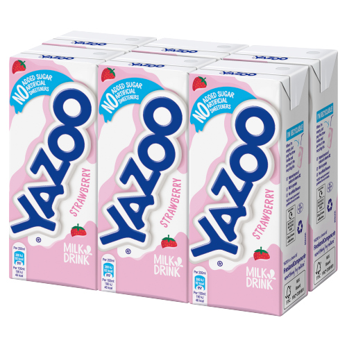 Yazoo Strawberry NAS 6pk (6 x 200ml) pack shot