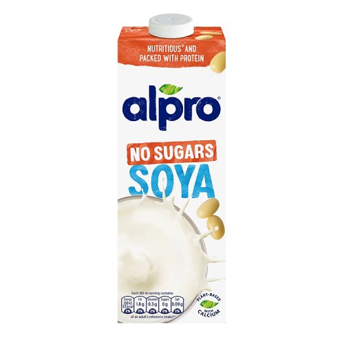 Alpro UHT Soya Unsweetened 1Ltr pack shot
