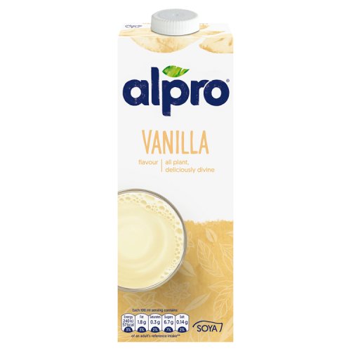 Alpro UHT Soya Vanilla 1Ltr pack shot
