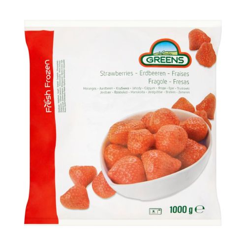 Greens Strawberries 1kg pack shot