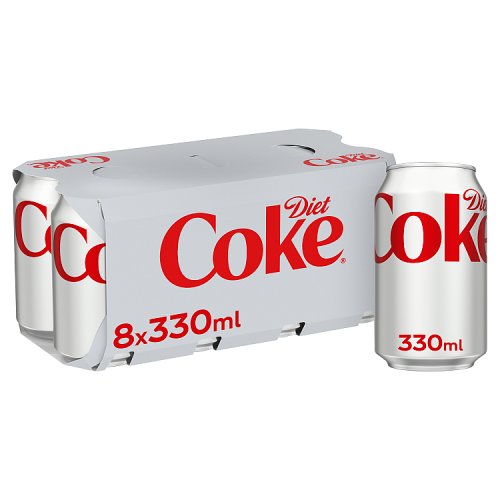 Coke Diet Can 8pk (8 x 330ml) pack shot