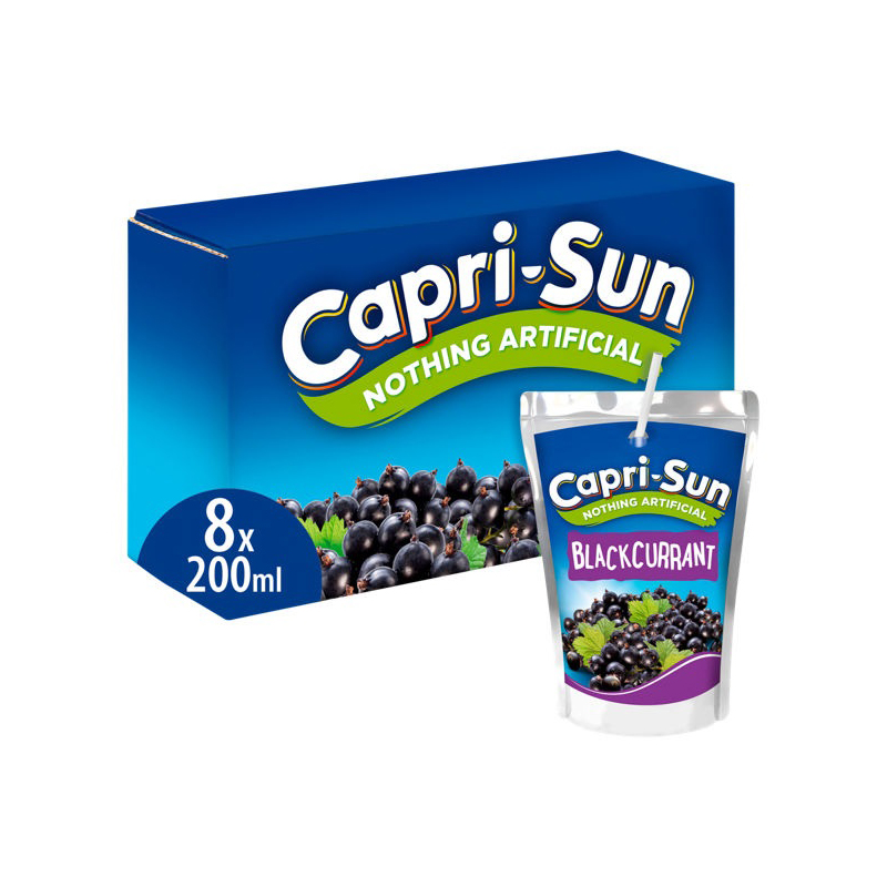 Capri Sun Blackcurrant 8pk (8 x 200ml) pack shot