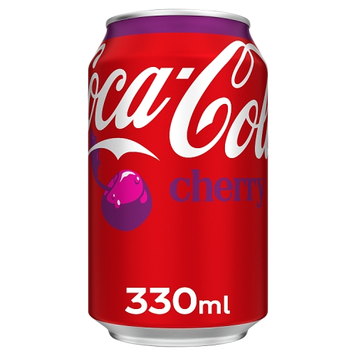 Coke Cherry 330ml pack shot