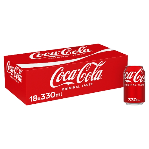 Coke Regular 18pk (18 x 330ml) pack shot