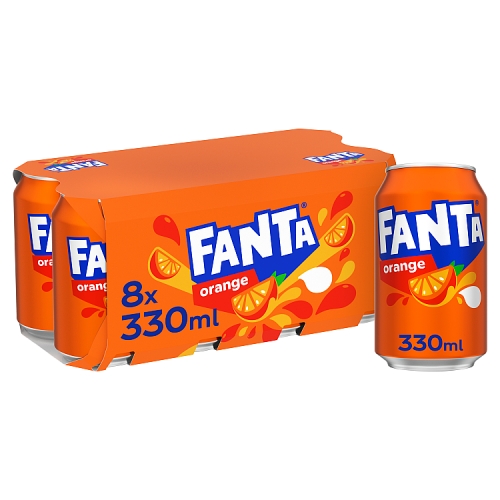 Fanta Orange 8pk (8 x 330ml) pack shot