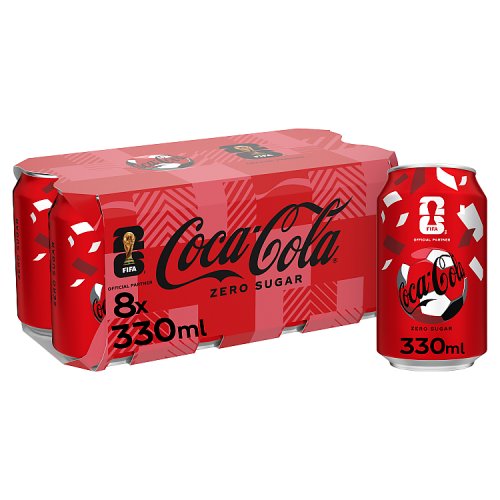 Coke Zero Can 8pk (8 x 330ml) pack shot