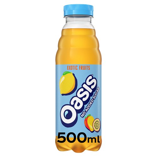 Oasis Exotic Fruits Zero 500ml pack shot