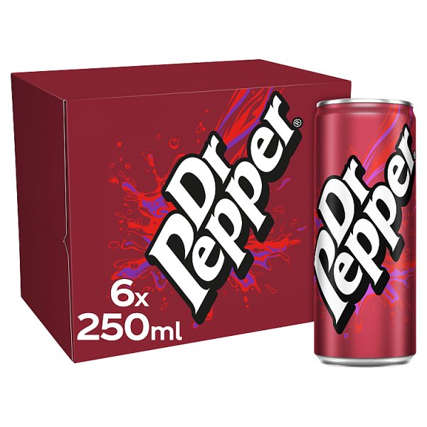 Dr Pepper Regular 6pk (6 x 250ml) pack shot