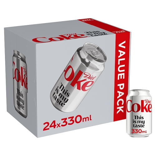 Coke Diet 24pk (24 x 330ml) pack shot