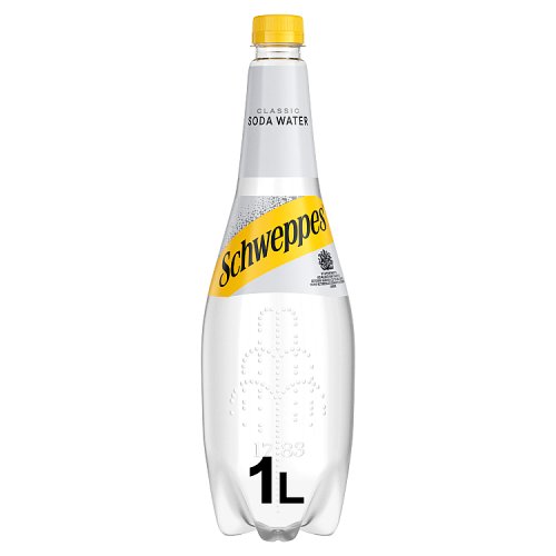 Schweppes Soda Water 1Ltr pack shot