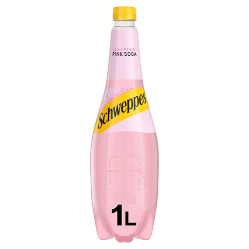 Schweppes Pink Soda 1Ltr pack shot