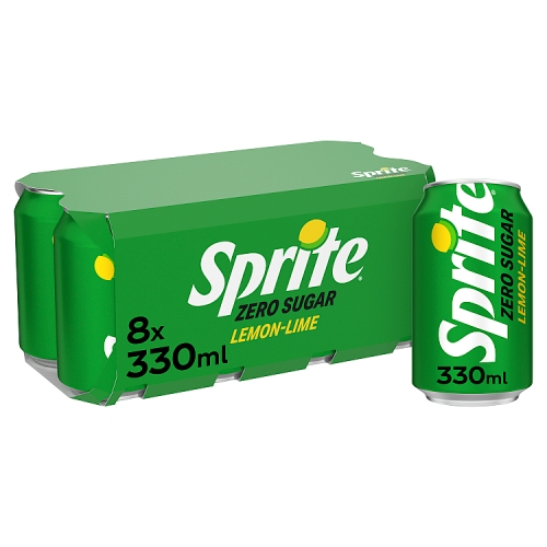 Sprite Zero Sugar 8pk (8 x 330ml) pack shot