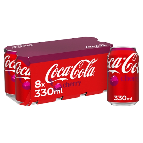 Coke Cherry 8pk (8 x 330ml) pack shot