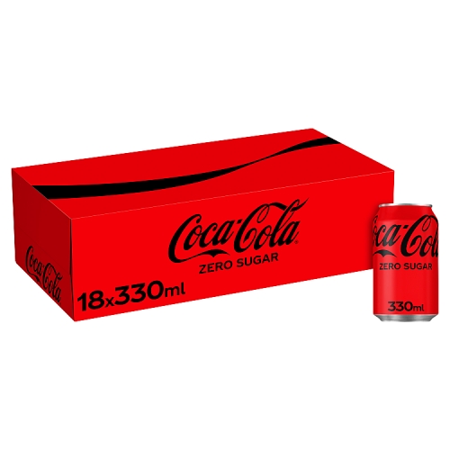Coke Zero 18pk (18 x 330ml) pack shot