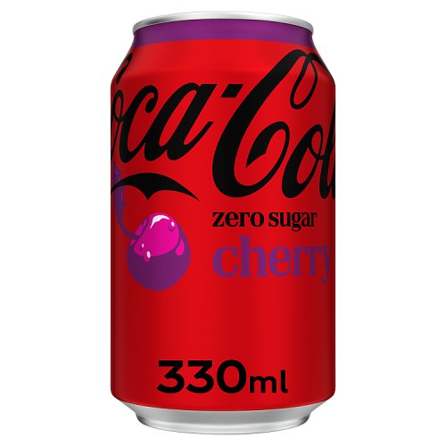 Coke Zero Cherry 330ml pack shot