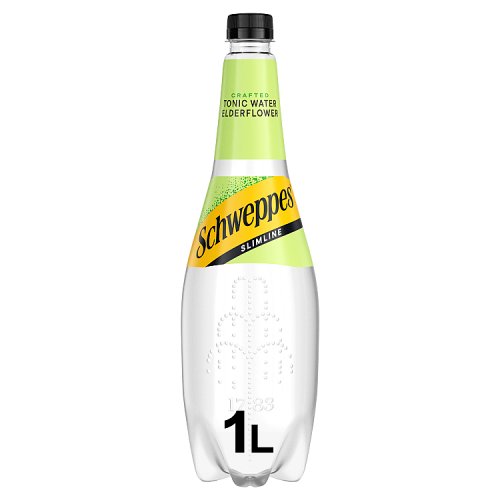 Schweppes Slimline Tonic Elderflower 1Ltr pack shot