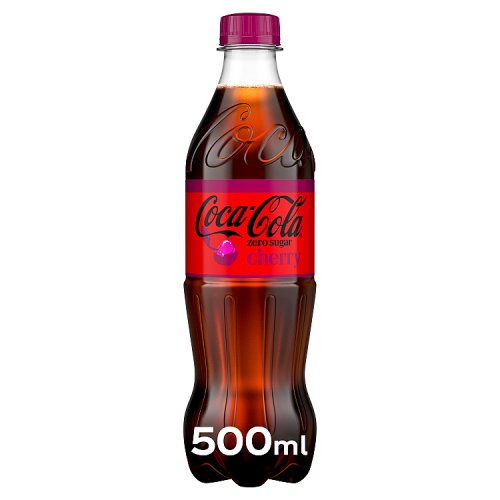 Coke Zero Cherry 500ml pack shot