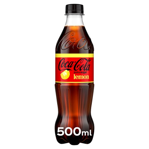 Coca Cola Zero Sugar Lemon 500ml pack shot