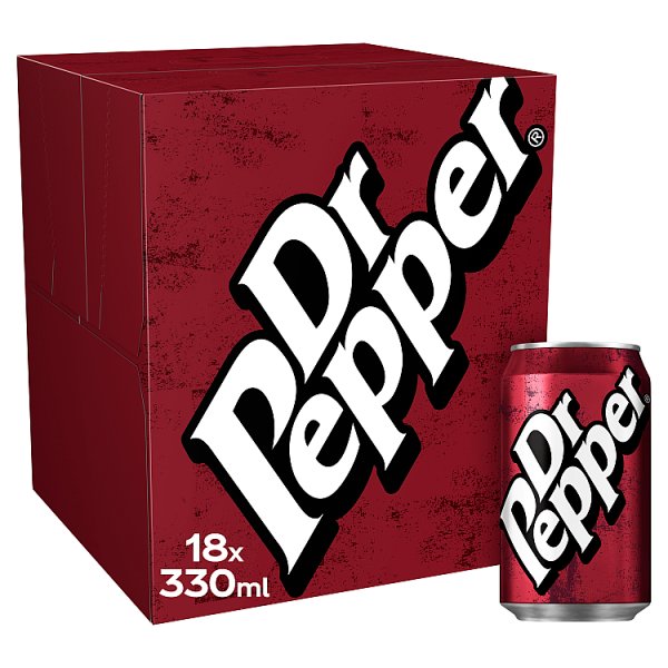 Dr Pepper Regular 18pk (18 x 330ml) pack shot