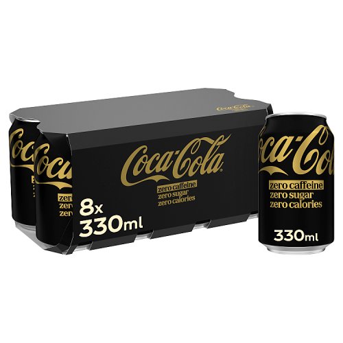 Coke Zero Caffeine Free 8pk (8 x 330ml) pack shot