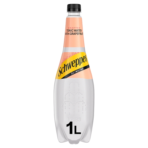 Schweppes Slimline Tonic Grapefruit 1Ltr pack shot