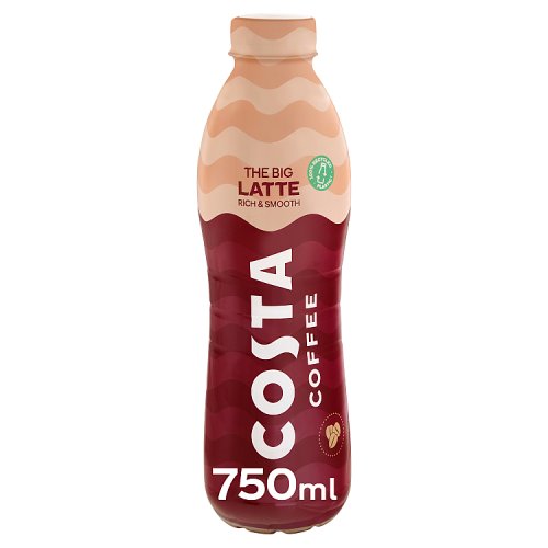 Costa Coffee Latte 750ml pack shot