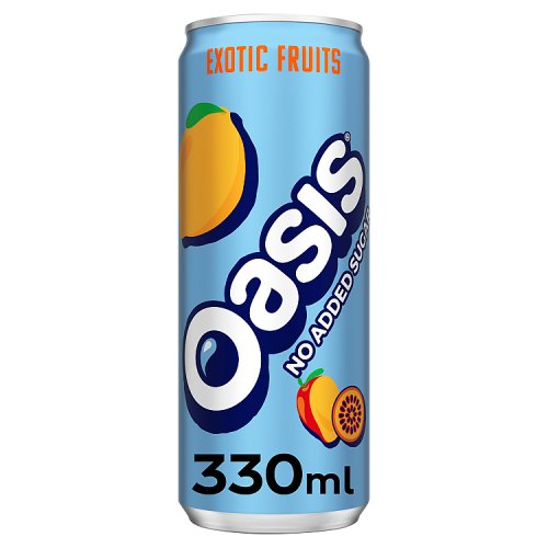 Oasis Exotic Fruit Can 330ml pack shot