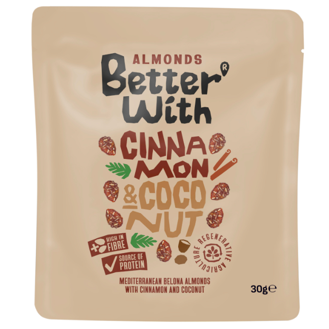 Better With Cinnamon & Coconut Almonds 30g pack shot