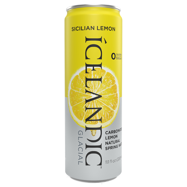 Icelandic Glacial Water Can Sicilian Lemon 330ml pack shot