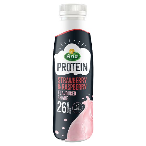 Arla Protein Strawberry & Raspberry 482ml pack shot