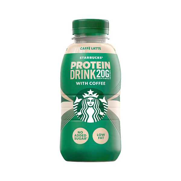 Starbucks Protein Drink Caffe Latte Coffee PET 330ml pack shot