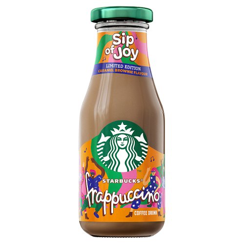 Starbucks Frappuccino Sip of Joy Caramel Brownie Glass Ltd 250ml pack shot