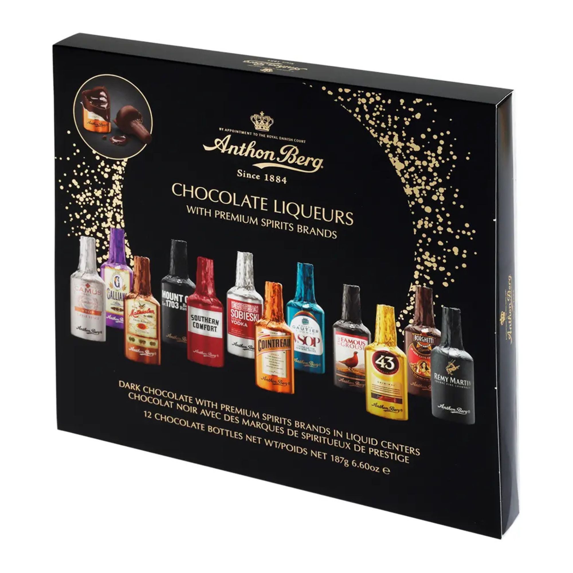 Anthon Berg Chocolate Liqueurs 12s 187g pack shot