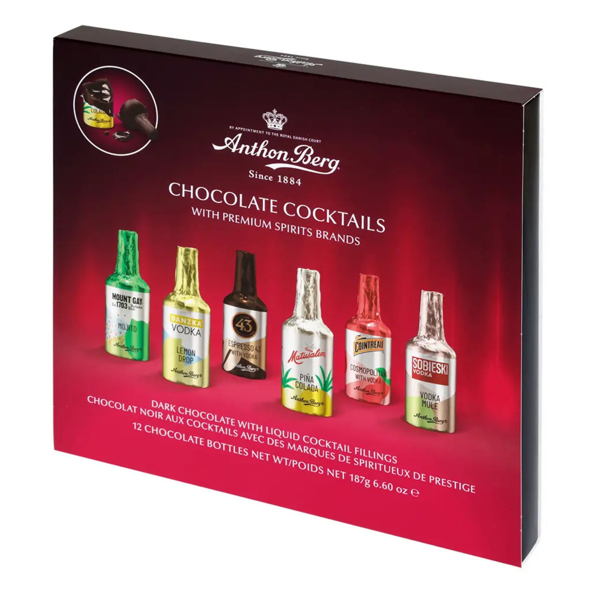 Anthon Berg Cocktails 12s 187g pack shot