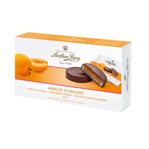 Anthon Berg Apricot In Brandy 220g pack shot