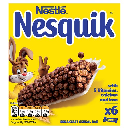 Nestle Nesquik Cereals Bar 6pk (6 x 25g) pack shot