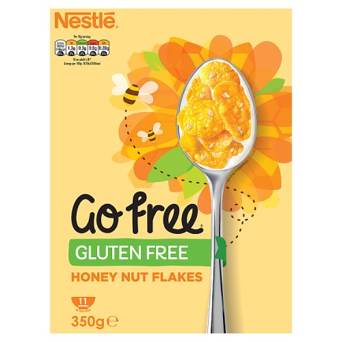 Nestle Go Gluten Free Honey Nut Flakes 350g pack shot