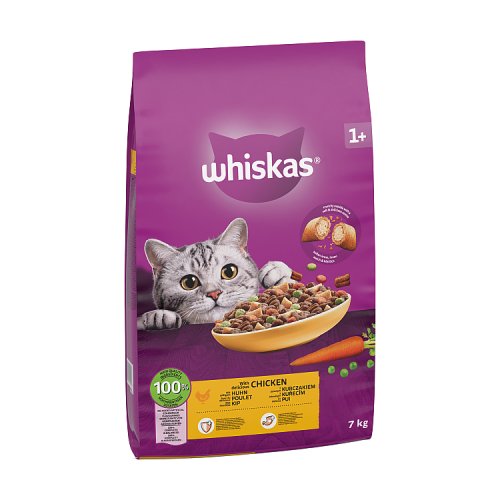 Whiskas 1+ Cat Complete Dry & Chicken 7kg pack shot