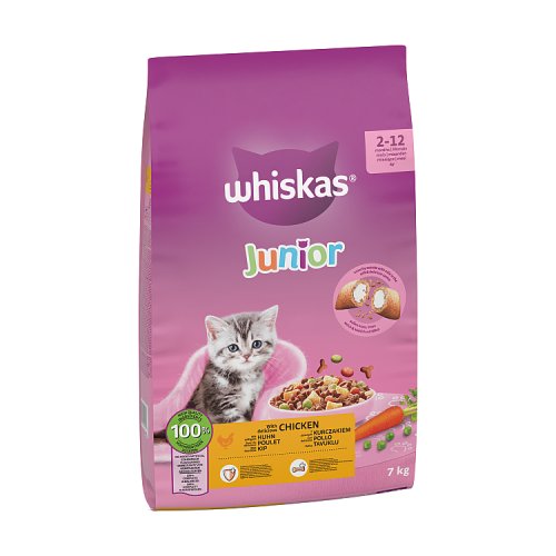 Whiskas 2-12 Months Kitten Complete Dry With Chicken 7kg pack shot
