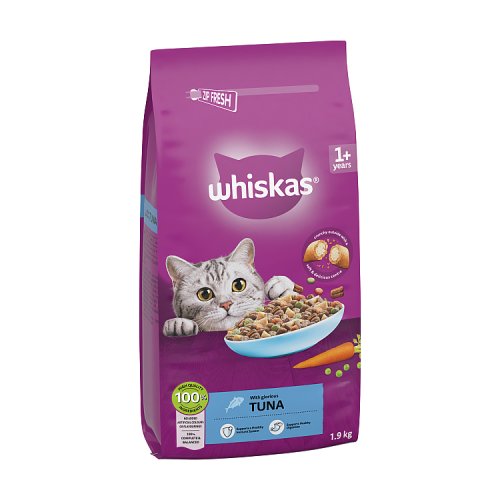Whiskas 1+ Cat Complete Dry with Tuna 1.9kg pack shot