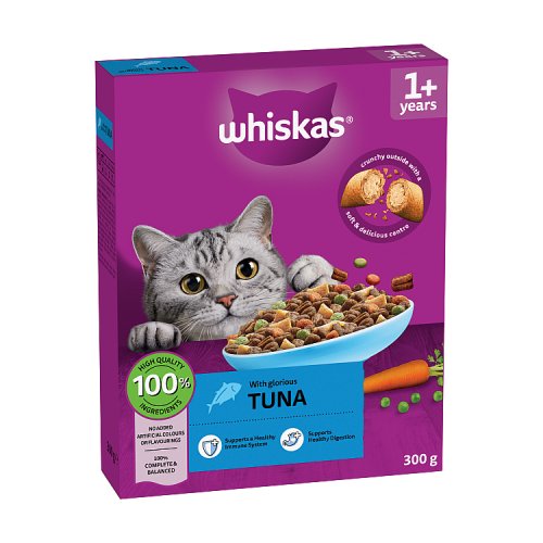 Whiskas 1+ Cat Complete Dry with Tuna 300g pack shot