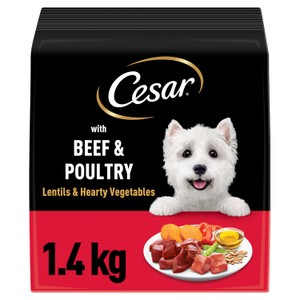 Cesar Dog Complete Dry With Beef Poultry & Veg 1.4kg pack shot