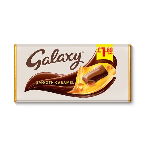 Galaxy Block Smooth Caramel Large PM £1.69 135g pack shot
