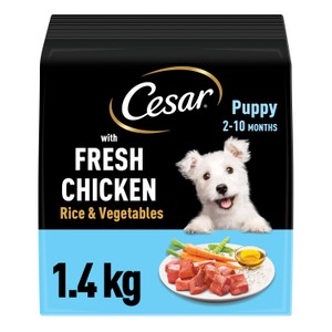Cesar Dog Complete Dry Puppy With Chicken Rice & Veg 1.4kg pack shot